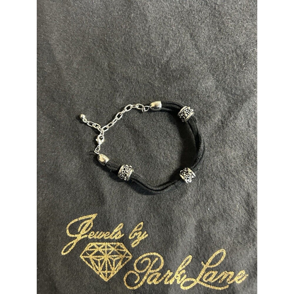 Park Lane CARRERA Black Suede Cord Bracelet With Genuine Austrian Crystals J151